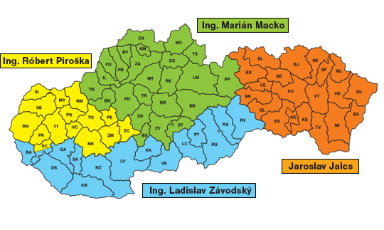 Mapa obchodných zástupcov 2025
