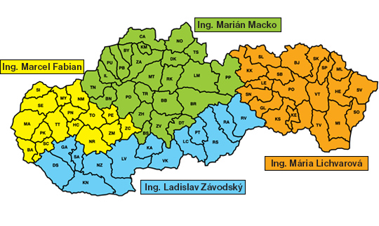 Mapa obchodných zástupcov 2020